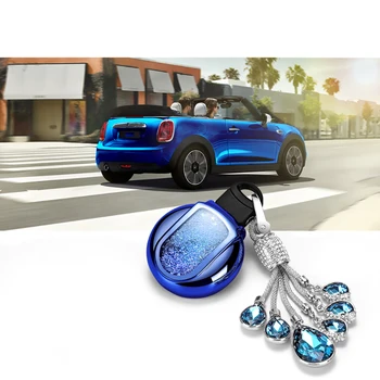 

Quicksand diamond TPU Key Cover Case For Mini Cooper One S Clubman R55 R56 R57 R58 R59 R60 R61 Car Key Protection keychain