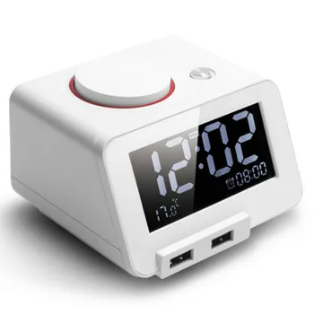 

3.2 Inch LCD ClockS Display Time Electric C1 Bedside Clock Alarm Clock with A Charging Port Electronic Temperature