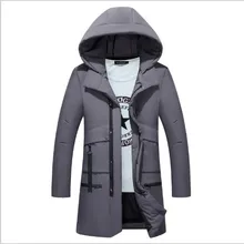 Winter Thick Padded Parka Men Hooded Jacket Coat Cotton Wadded Long Hood Casual Warm Snow Windbreaker Overcoat Male Jackets 4XL