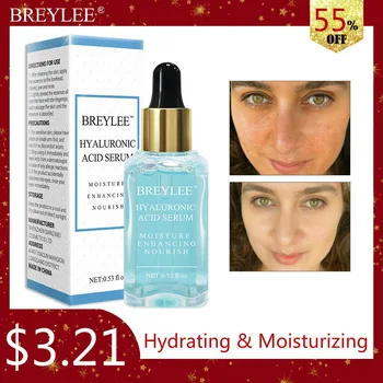 BREYLEE HA Hyaluronic Acid Serum Facial Moisturizing Essence 100% Natural Ingredients Face Skin Care Nourishing Ageless Beauty