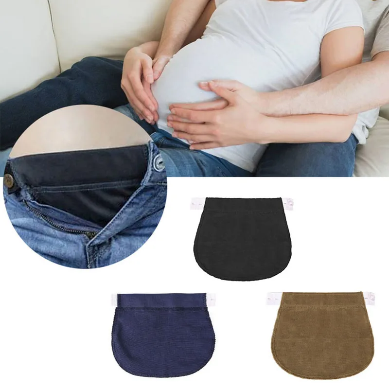 

New Maternity Pregnancy Waistband Belt Adjustable Elastic Pants Extended Button Pants Extended Button for Pregnant Women