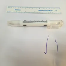 Микроблейдинг хирургический маркер для кожи Маркер для бровей ручка с измерением линейка для нанесения татуировки кожа инструмент писчий одноразовый