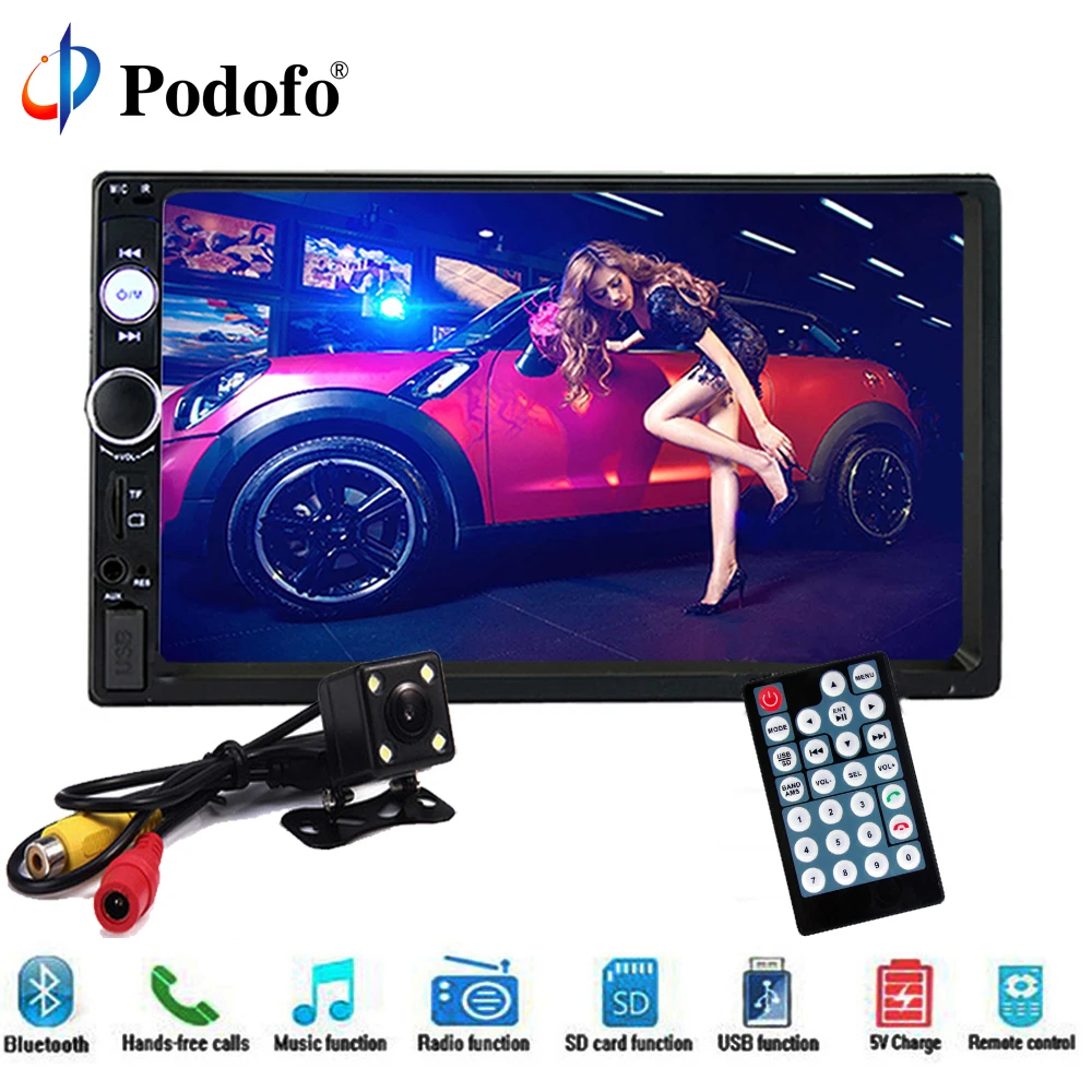 Podofo 2 din font b car b font font b radio b font Multimedia Player Audio