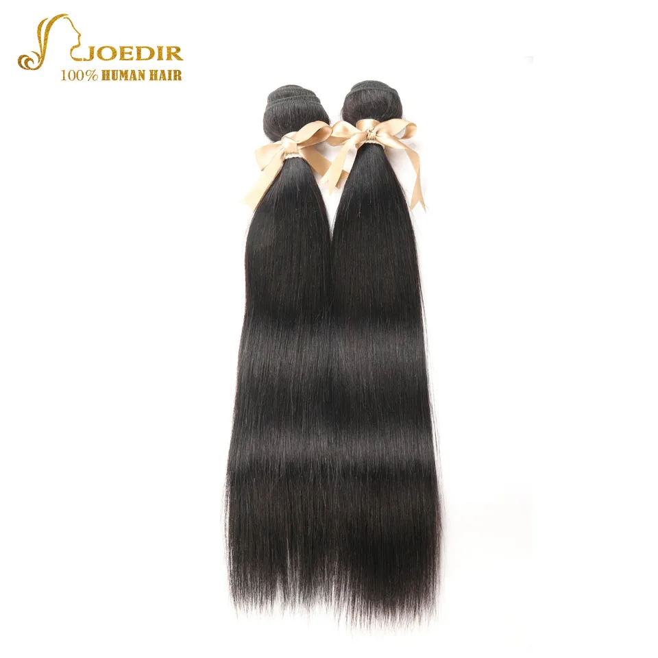 Joedir волос 2 пачки индийские прямые волосы 8-30 дюймов прямые 100% человеческих волос Ткань Связки машина двойной утка
