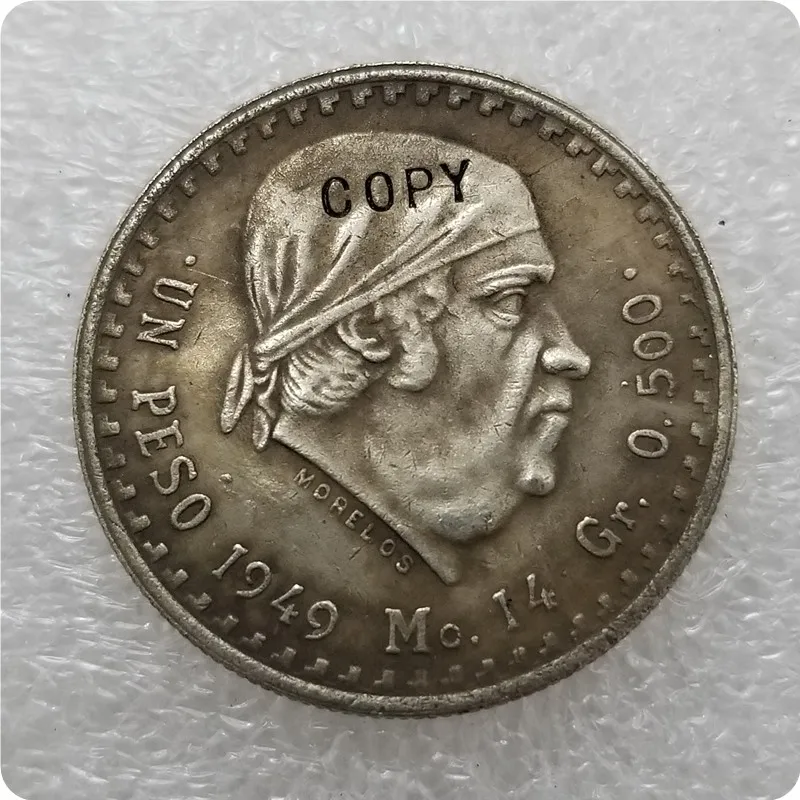 1948,1949 Мексика 1 песо копия памятных монет-копии монет медаль коллекционные монеты