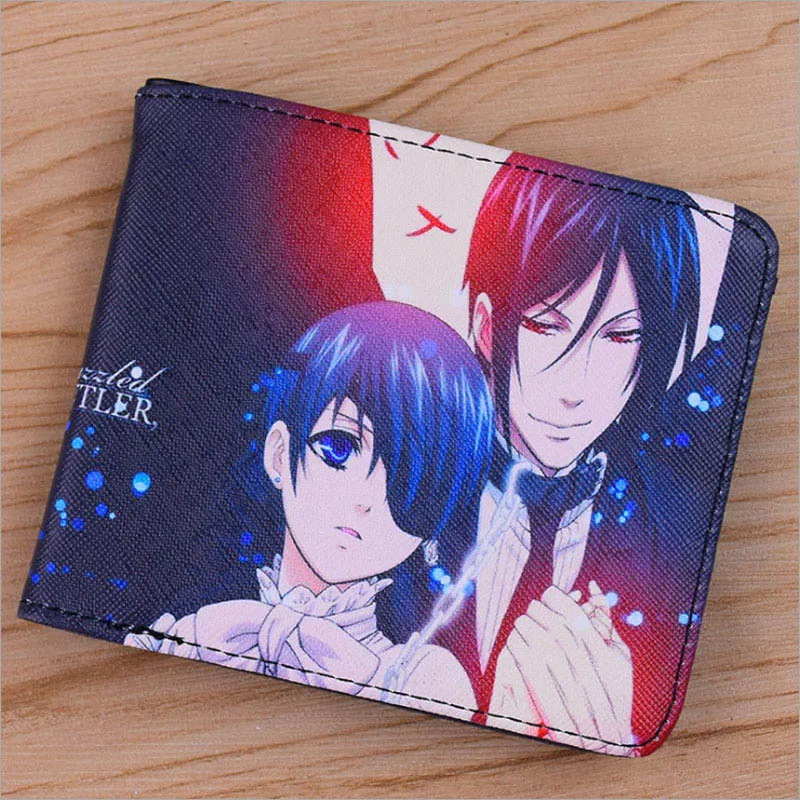 

Black Butler Anime Short Wallet Sebastian Michaelis and Ciel Phantomhive Bifold Money Clip