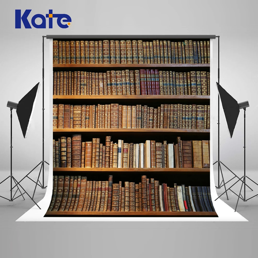 

Kate 10x10ft Retro Bookcase Photography Backdrops Back To School Photo Backgrounds Books Students Photographic Background