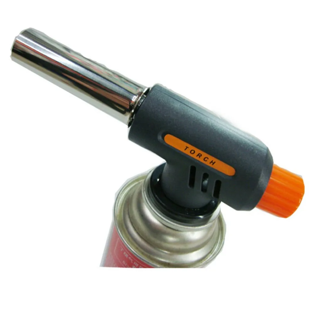 Portable Gas Torch Lighter Flamethrower Butane Auto Ignition Camping