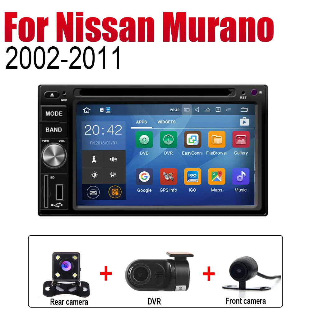 Android 2 Din Auto Radio DVD For Nissan Murano 2002~2011 Car Multimedia Player GPS Navigation System Radio Stereo - Цвет: Extra Items