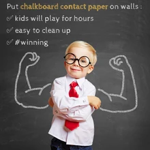 Меловая доска контактная бумага рулон пилинг и палка самоклеющаяся настенная бумага доска Настенная Наклейка меловая ручка в комплекте, 1 м х 0,6 м