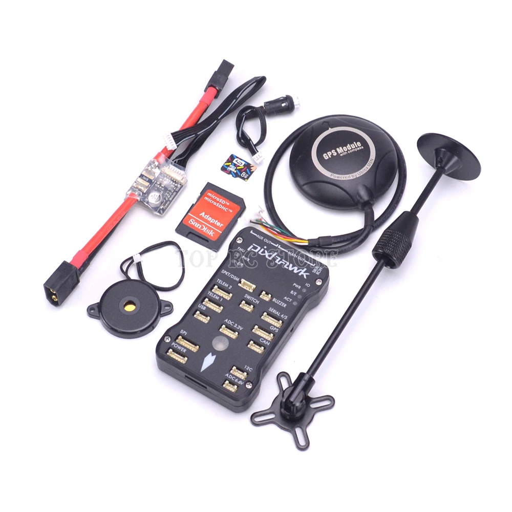 

Pixhawk 2.4.7 Upgrade 2.4.6 PX4 32 bits Flight Controller Board w/ 4G SD Card PPM Power Module 7M / M8N GPS for FPV Drone