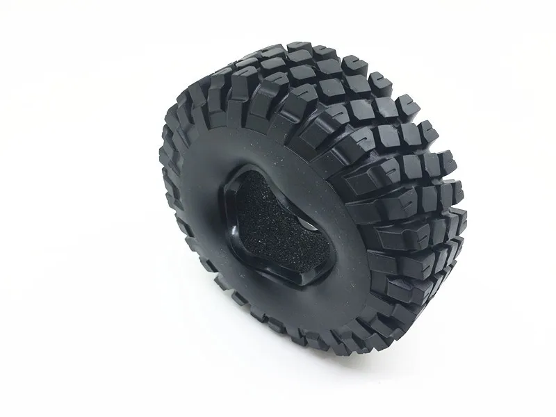 114 мм 1," резиновые камни шины/колеса шины для 1,9 дюймов 1:10 RC Рок Гусеничный колеса SCX10 D90 черный