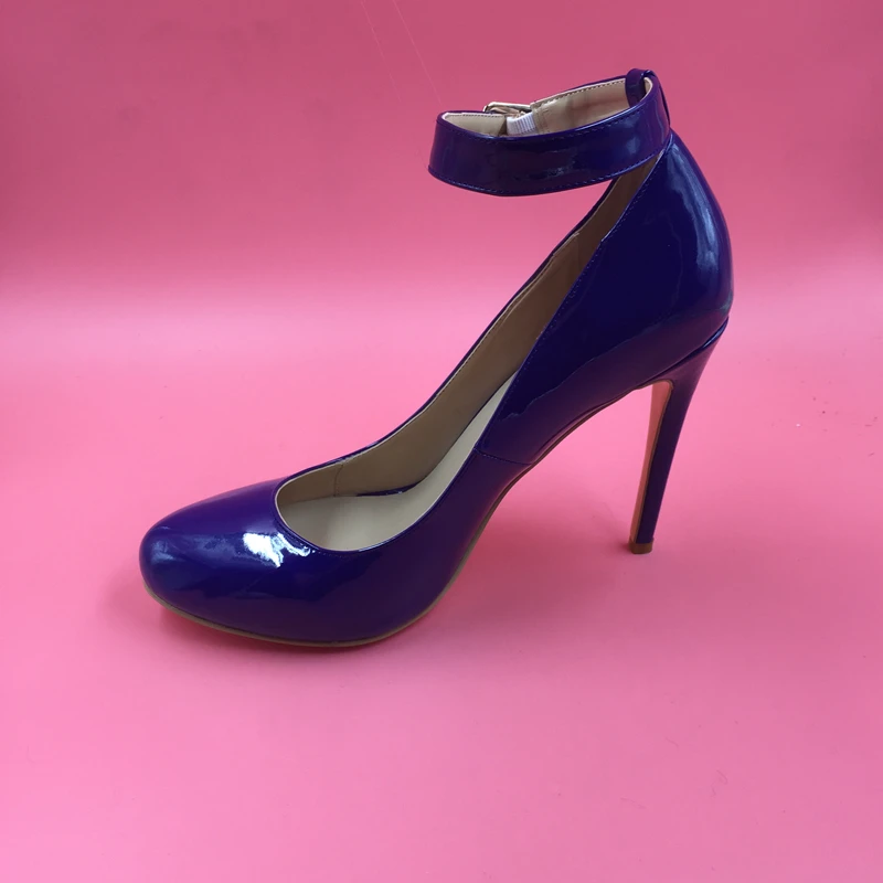 Patent Leather Blue Womens Pumps Cheap Custom Made Ladies Party Evening Shoes Sexy Hot Sale Real Image Summer Pumps 2016 Cheap