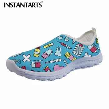 

INSTANTARTS Women Running Shoes Nurse Hospital/Dental Equipment Print Sports Shoes Breathable Outdoor Slip On Athletic Sneakers