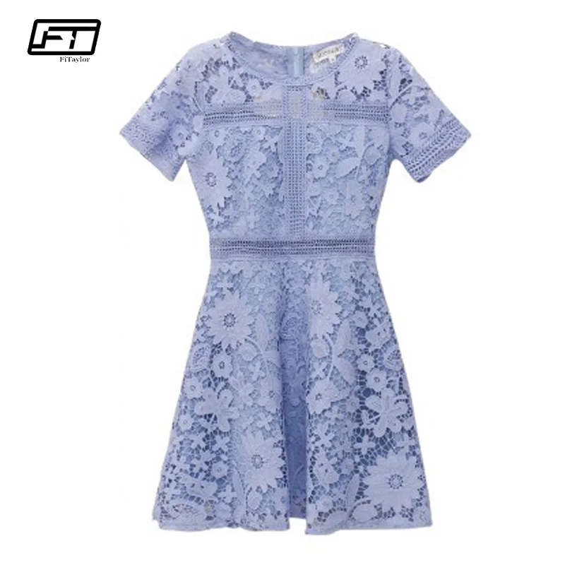 Fitaylor 2018 Summer Hollow Out Sexy Club Lace Dress Women O Neck Short Sleeve Vintage White Dress Female Evening Party Dresses Fitaylor 2018 Summer Hollow Out Sexy Club Lace Dress Women O Neck Short Sleeve Vintage White Dress Female Evening Party Dresses