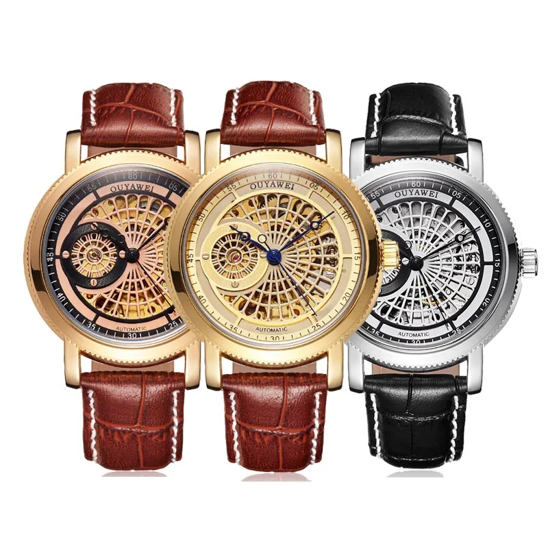 رجل الساعات OUYAWEI 2018 أعلى العلامة التجارية الفاخرة التلقائي الميكانيكية ووتش الرجال جلد أسود الأعمال للماء أزياء الرياضة ووتش رجل الساعات OUYAWEI 2018 أعلى العلامة التجارية الفاخرة التلقائي الميكانيكية ووتش الرجال جلد أسود الأعمال للماء أزياء الرياضة ووتش