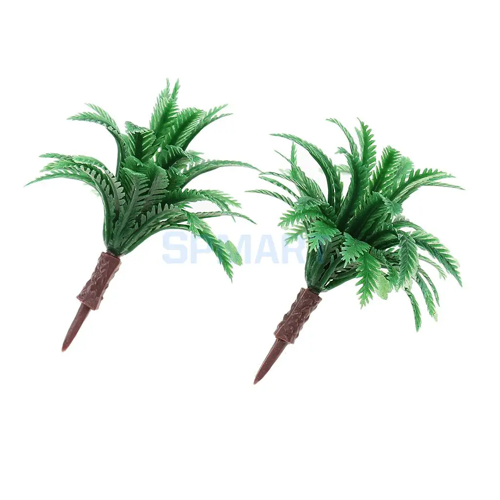 10Pc Mini 4.5cm Green Models Tree 1/150 Scale for Train Railroad Landscape N