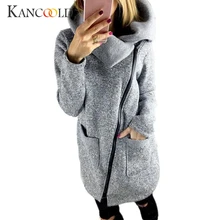 Новинка года; модная женская повседневная куртка с капюшоном; пальто; Длинная толстовка на молнии; Верхняя одежда; топы; Прямая поставка; July0725