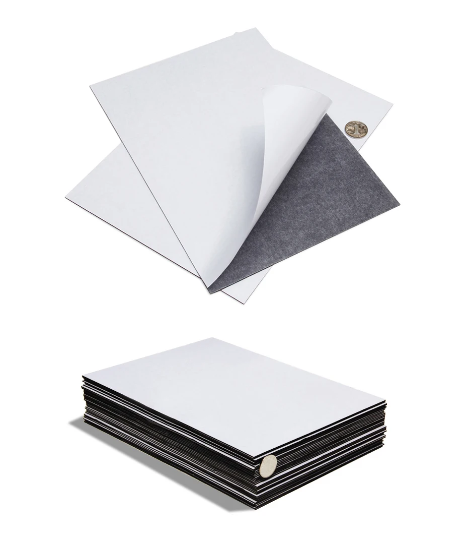 06 Self-Adhesive Strong Flexible Rubber Magnetic Sheet A4 Size 1 MM Thick