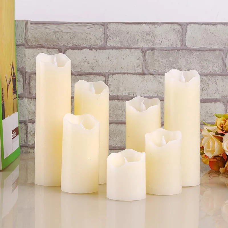 10pcs/lot Paraffin Wax LED Candle Light Dia5cm Flameless Electonic Candle-Shaped Lamp for Night Party Event Church Home Decor | Дом и сад