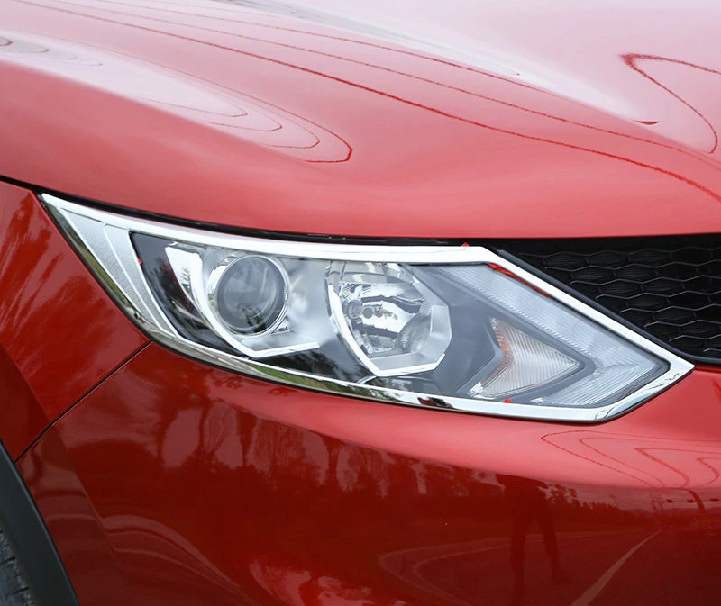 

Car Styling 2PCS ABS Chromed Front Head Light Lamp Cover Trim For Nissan Qashqai J11 2014 2015 2016