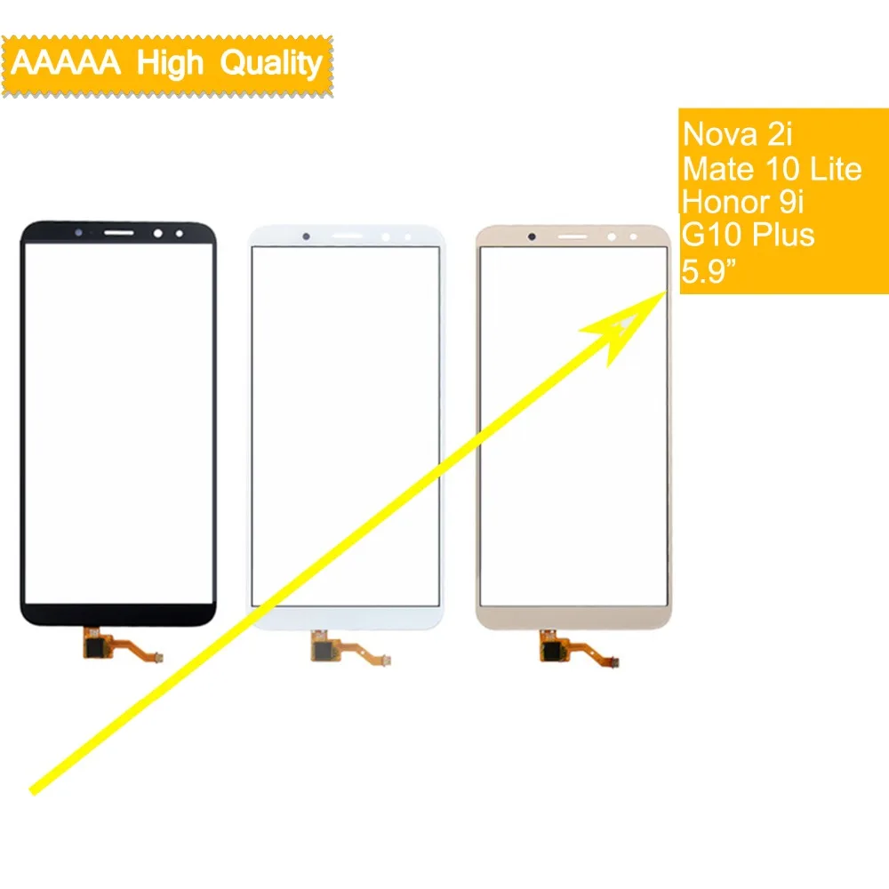

50Pcs/lot For Huawei Mate 10 Lite Honor 9i Nova 2i G10 Plus Maimang 6 Touch Screen Touch Panel Sensor Digitizer Front