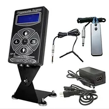 Наборы для татуировки 1 шт. двойной цифровой ЖК-источник питания для татуажа w/1 шт. зажим для шнура и 1 шт. педаль скидка 35