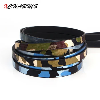 

10MM flat leather cord rope/Camouflage/accessories parts/jewelry findings/hand made/jewelry making/bracelet material