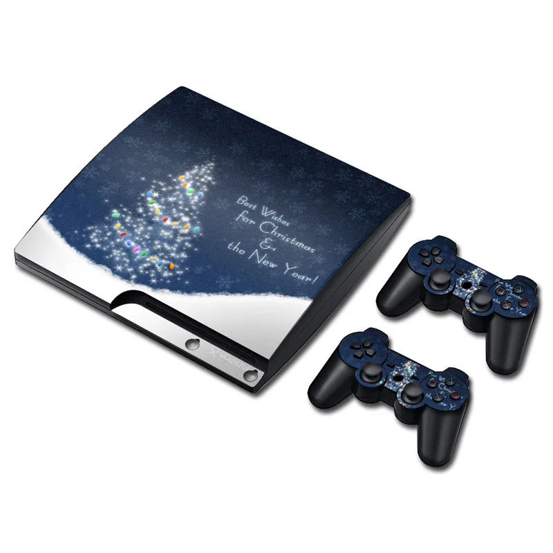 

Protective Accessories decal console and 2pcs controllers skin sticker cover full body For PlayStation 3 for PS3 Slim