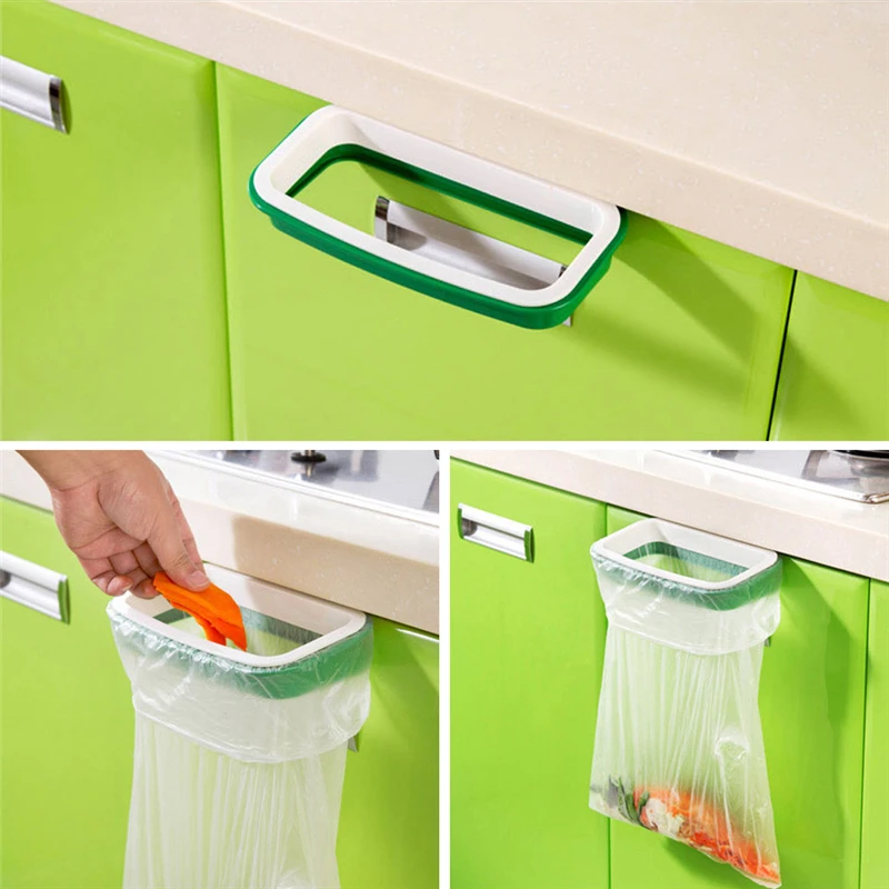 1 шт. креативный подвесной кухонный шкаф мешок для мусора Шкаф Дверь задняя стойка хранение мусора стойка