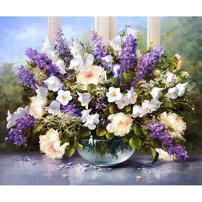 

2017 New DIY Digital Oil Painting Kit Paint by Numbers on Canvas Scenery Home Decor