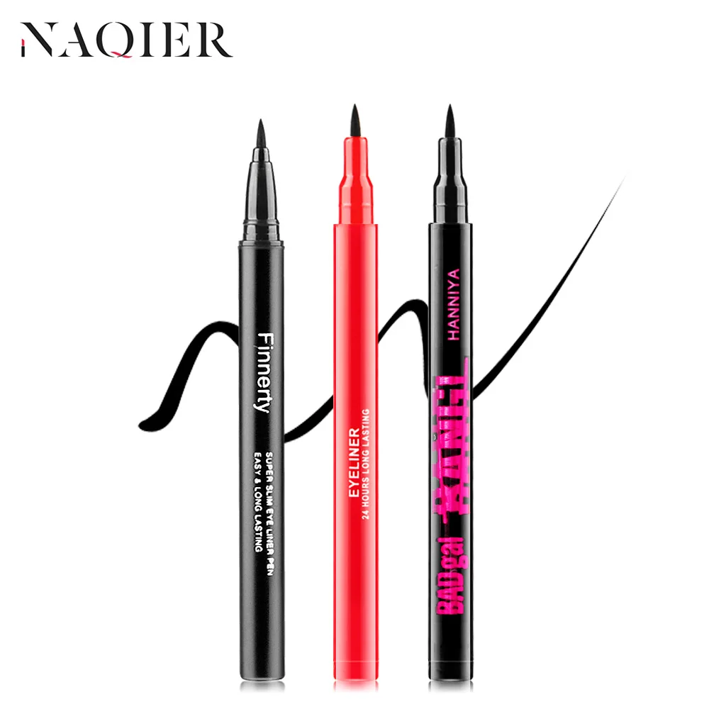 

NAQIER Waterproof eyeliner pencil black liquid eyes liner stamp Natural Eye Liner Long-lasting eyeliner stencil Make up