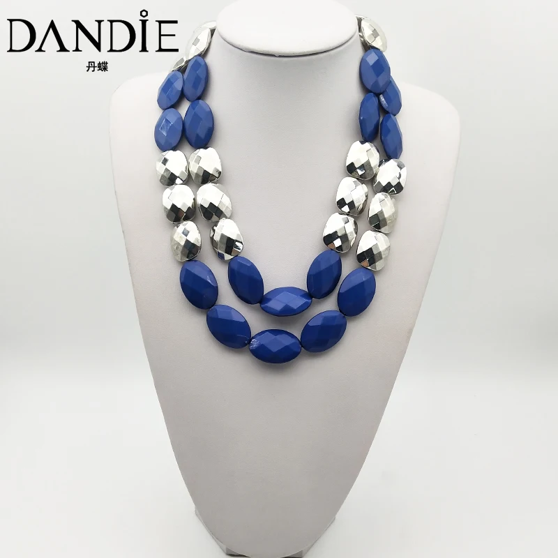 Dandie акрил и ожерелье из серебристых бус, мода, простые женские аксессуары