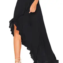 Новая мода для женщин обувь для девочек длинные шифоновая юбка макси Пром платье Пляж Boho Летний Праздник Сарафан элегантный s длинные