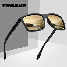 Gafas de sol polarizadas Retro YOOSKE para hombre, gafas de sol de conducción clásicas de marca de diseñador, gafas de sol rectangulares para hombre UV400