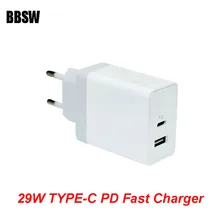 29 Вт usb type-C PD быстрое настенное зарядное устройство адаптер с питанием для iPhone 11 Pro Xs MAX Xr X 8+ Macbook Pro USB-C PD зарядное устройство