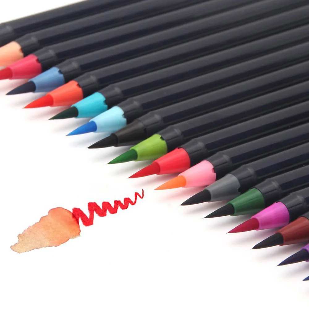 

Chenyu 20Color Brush Pen Marker Soft Fine Tip Watercolor Premium Painting Effect Best For Coloring Books Manga Comic Calligraphy