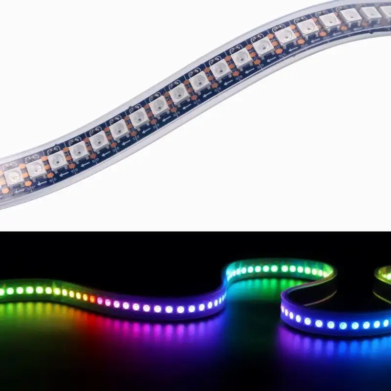 5 Meter 5050 RGB Built-in WS2812 IC LED Pixel Strip Light 3060144 ledm Programmable Individual Addressable DC5V Tape Lamp (24)
