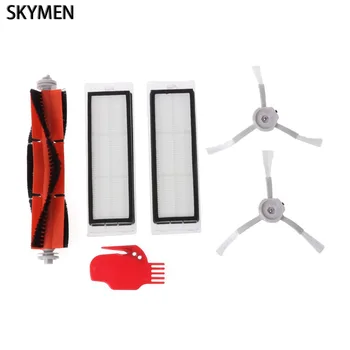 

SKYMEN 1Set Spare Replacement Parts For Xiaomi Robot Main Brush+2 Side Brushed+2 Filters New