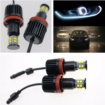 한 쌍 H8 120W CREE Chip LED Angel Eye Halo Ring DRL Bulb Lamp Kit for BMW Z4 E89 E60 E87 E92 E61
