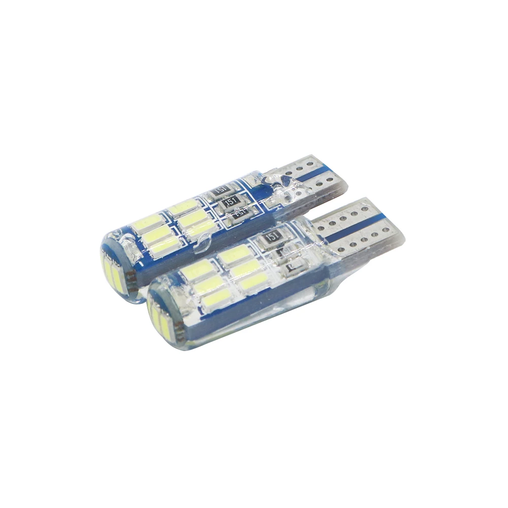 YSY 30 шт. Автомобильные светодиодные лампы T10 W5W LED 194 168 15SMD 4014 белые силиконовые