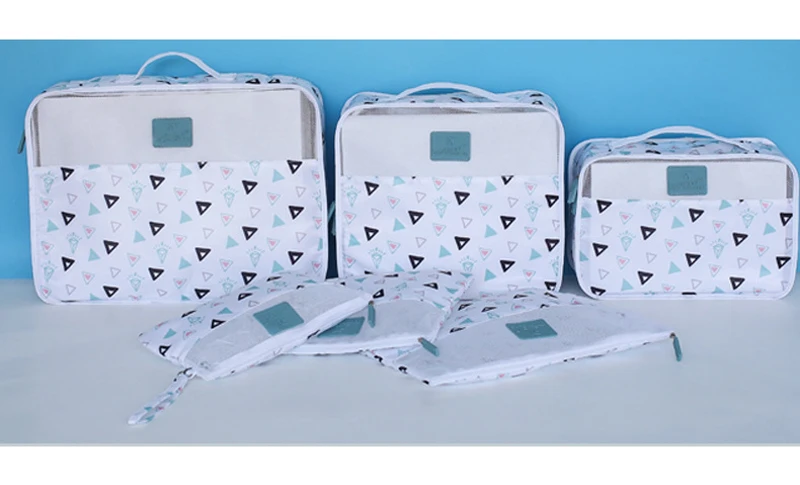 RHXFXTL 6 шт. Набор для путешествий Женская упаковка для организации сортировки сумки 6 шт. набор унисекс для сортировки одежды органайзер сумки аксессуары для путешествий