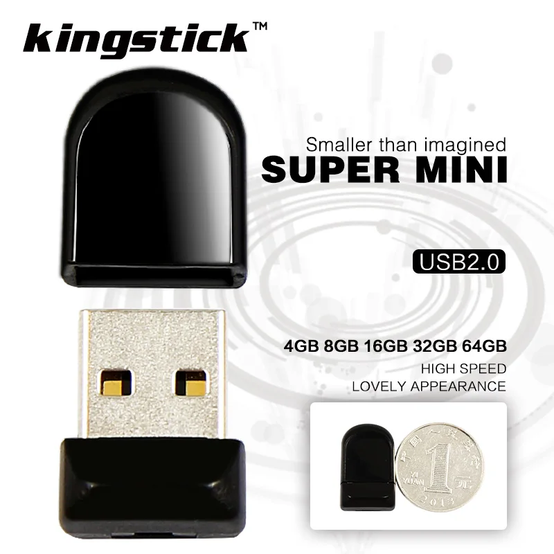 Мини флешка Kingstick маленький USB флеш накопитель 128 ГБ 64 32 16 8 карта памяти отличный