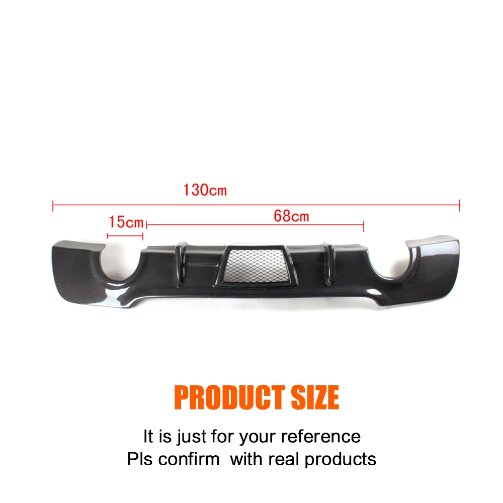 Углеродное волокно задний бампер спойлер для BMW 3 серии E92 335i M Sport 2008-2011 двойной выхлоп один выход