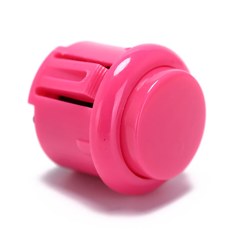 10 шт. заводская цена аркадная Кнопка 24 мм круглая нажимная кнопка встроенный небольшой микропереключатель для DIY игровой контроллер JAMMA MAME