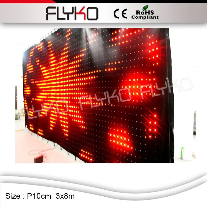 

P100 fireproof soft indoor best display effect flexible LED video curtains for stage backdrops
