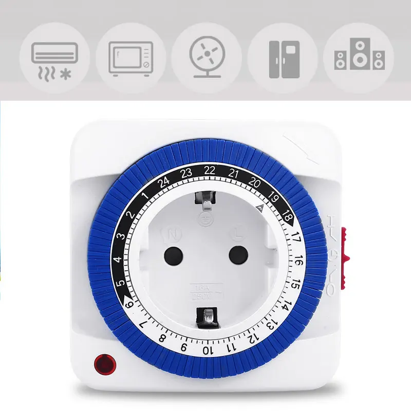

Cewaal Digital Programmable Plug in Smart Timer Socket 24 Hour Mechanical Timer Switch Smart Timing Programmable Timer Socket