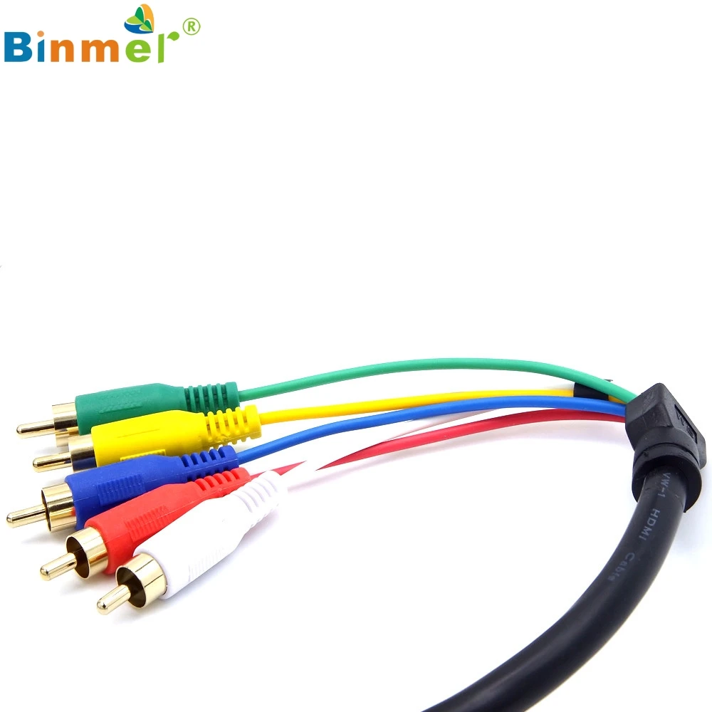 HDMI к 5 RCA Мужской Аудио Видео Компонент Конвертировать Кабель для HD TV BOX 1080P DVD_KXL06|hdmi