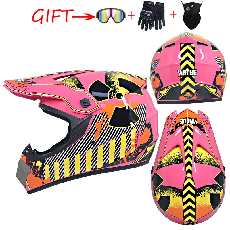 Шлем для внедорожников для мальчиков и девочек, DH moto rcycle, шлем для шоссейных гонок, ATV, Dirt Bike, пуховый шлем - Цвет: 9