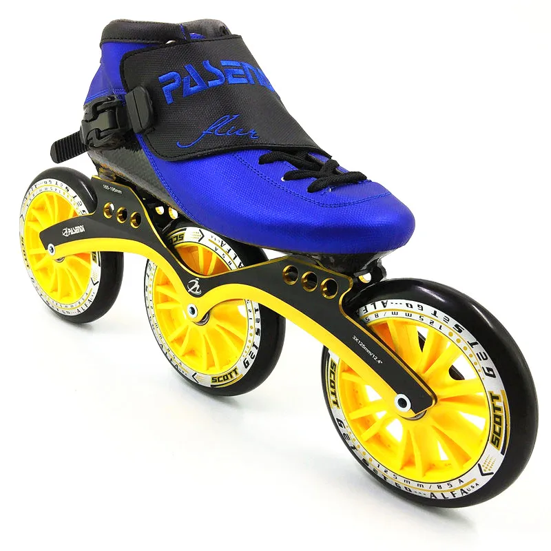 PASENDI الحرارة قابل للتشكيل الكربون التمهيد سباق مضمنة تزلج السرعة 3 عجلات الأسطوانة 125 ملليمتر كبير عجلة